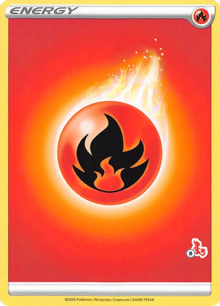 Fire Energy (Cinderace Stamp #8) [Battle Academy 2022] - Pokemon Single