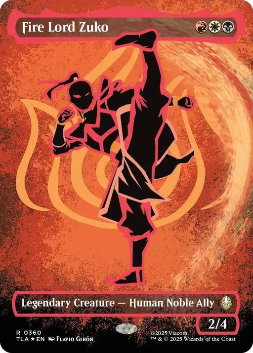 Fire Lord Zuko (Borderless) (Neon Ink Foil) (360) [Avatar: The Last Airbender]
