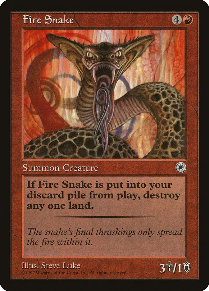Fire Snake [Portal] - MTG Single