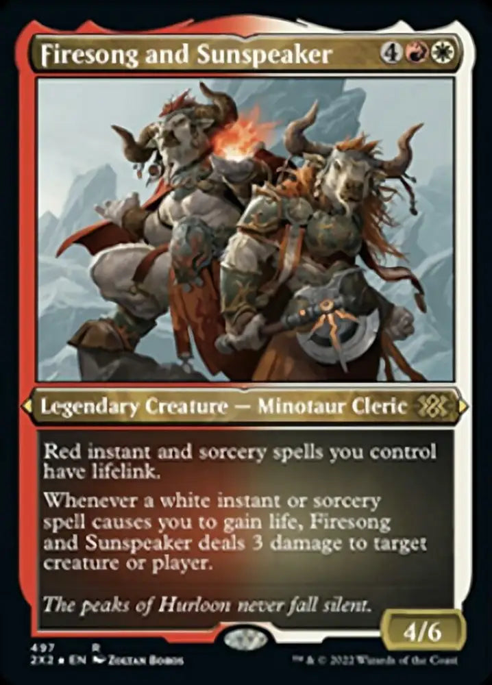 Firesong and Sunspeaker (Foil Etched) [Double Masters 2022] - MTG Single