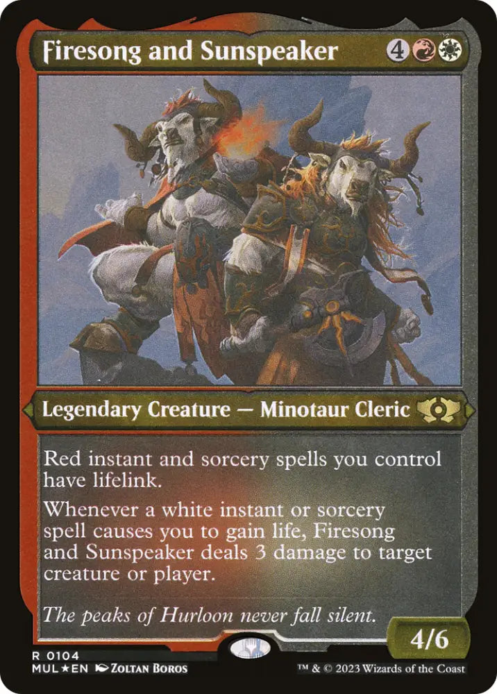 Firesong and Sunspeaker (Foil Etched) [Multiverse Legends] - MTG Single