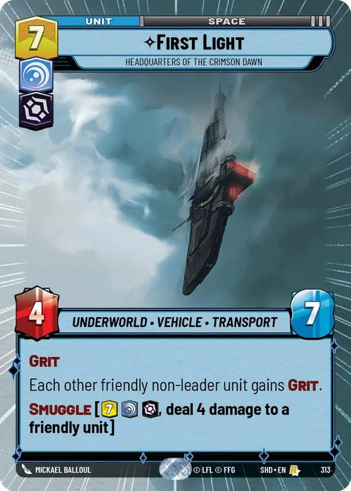 First Light - Headquarters of the Crimson Dawn (Hyperspace) (313) [Shadows of the Galaxy] - Star Wars: Unlimited Single