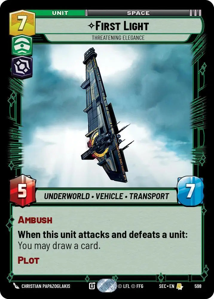 First Light - Threatening Elegance (Foil) (598) [Secrets of Power]