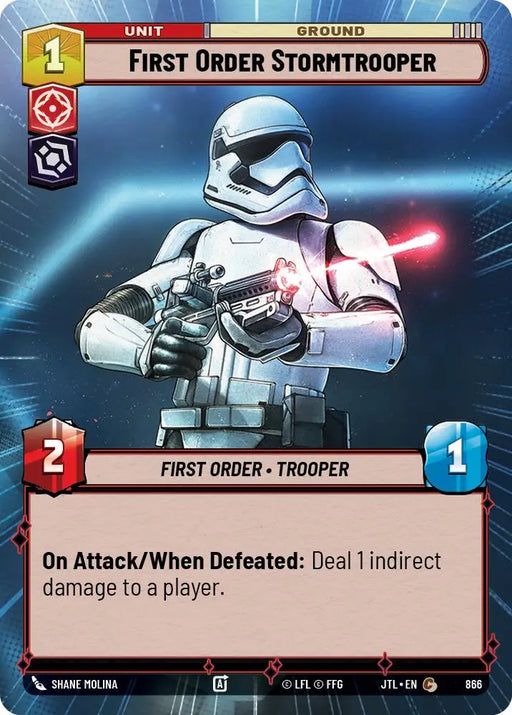 First Order Stormtrooper (Hyperspace Foil) (866) [Jump to Lightspeed] - Star Wars: Unlimited Single