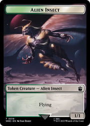 Fish // Alien Insect Double-Sided Token [Doctor Who Tokens] - MTG Single