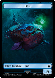Fish // Alien Insect Double-Sided Token [Doctor Who Tokens] - MTG Single