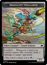 Fish // Iridescent Vinelasher Double-Sided Token [Bloomburrow Tokens] - MTG Single