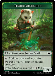 Fish // Tender Wildguide Double-Sided Token [Bloomburrow Tokens] - MTG Single