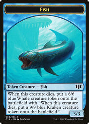 Fish // Zombie (011/036) Double-Sided Token [Commander 2014 Tokens] - MTG Single