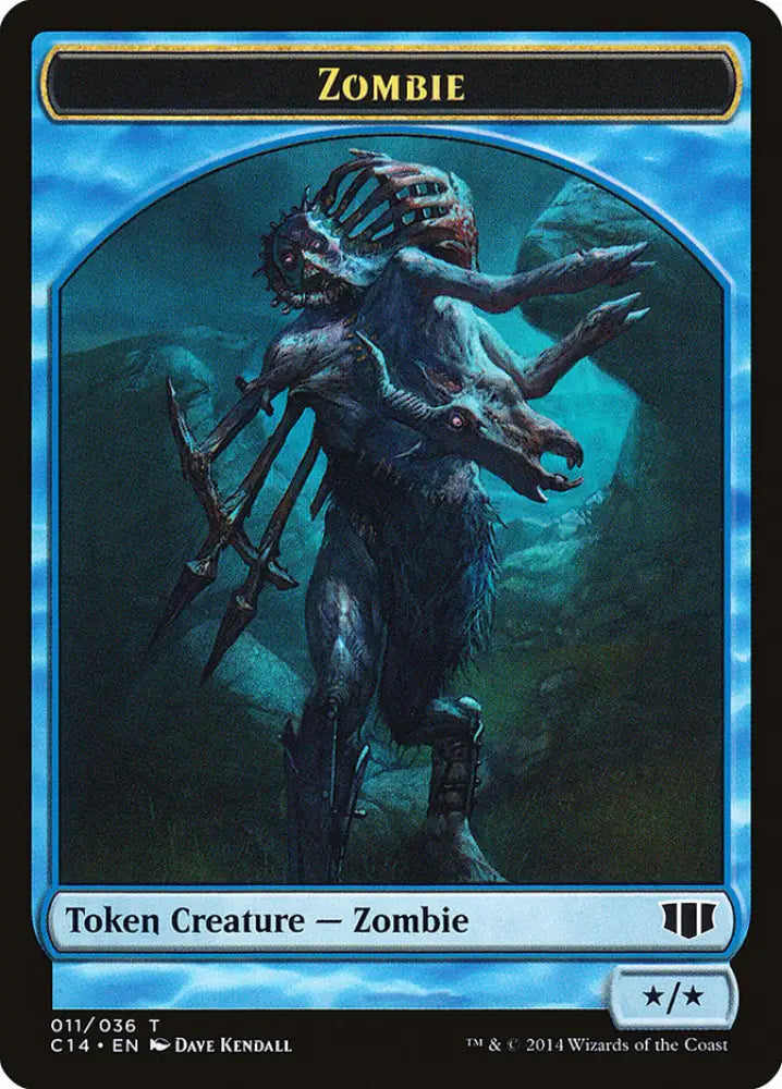 Fish // Zombie (011/036) Double-Sided Token [Commander 2014 Tokens] - MTG Single