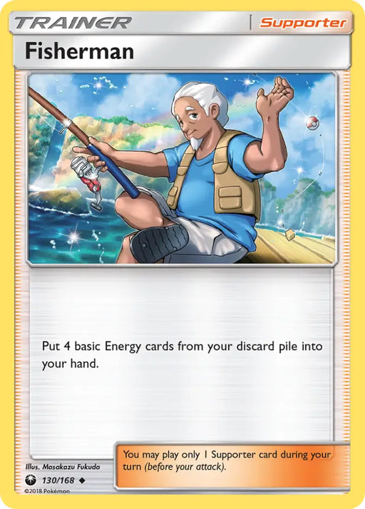Fisherman (130/168) [Sun & Moon: Celestial Storm] - Pokemon Single