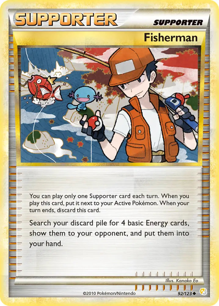 Fisherman (92/123) [HeartGold & SoulSilver: Base Set] - Pokemon Single