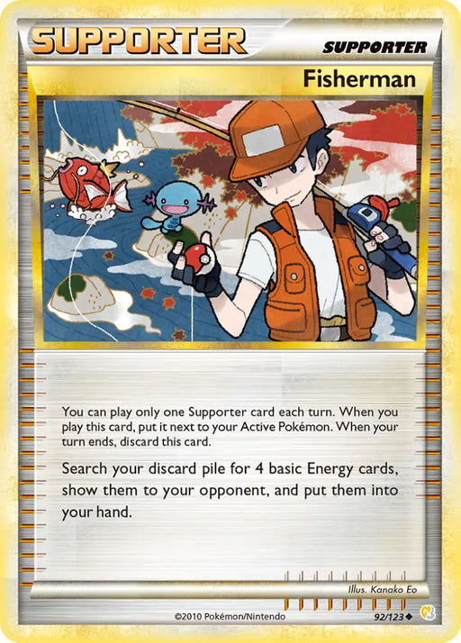 Fisherman (92/123) [HeartGold & SoulSilver: Base Set] - Pokemon Single