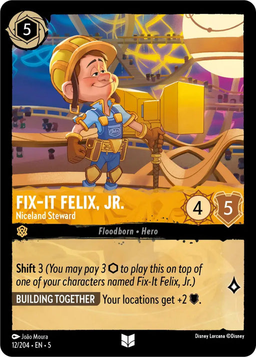 Fix-It Felix Jr. - Niceland Steward (12/204) [Shimmering Skies] - Lorcana Single