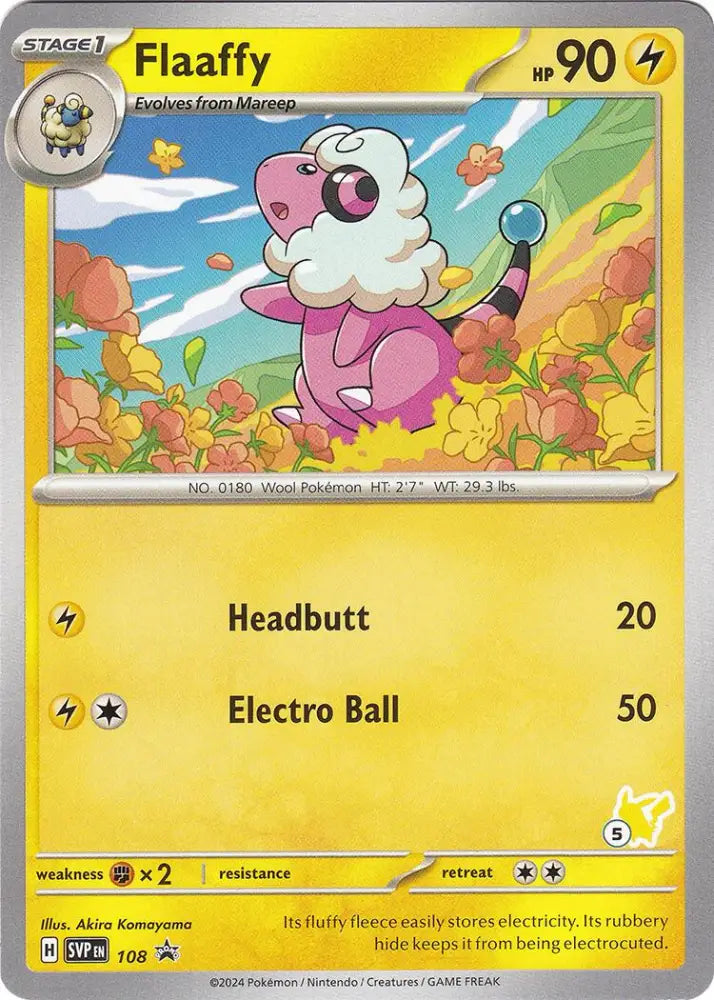 Flaaffy (108) (Pikachu Stamp #5) [Battle Academy 2024] - Pokemon Single