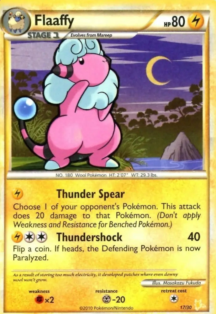 Flaaffy (17/30) [HeartGold & SoulSilver: Trainer Kit - Raichu] - Pokemon Single