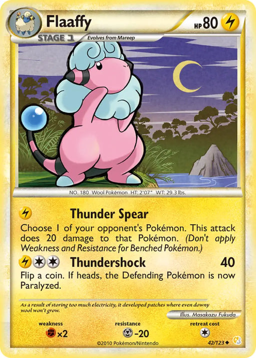 Flaaffy (42/123) [HeartGold & SoulSilver: Base Set] - Pokemon Single