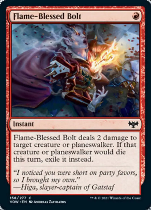 Flame-Blessed Bolt [Innistrad: Crimson Vow] - MTG Single