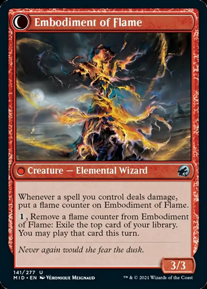 Flame Channeler // Embodiment of Flame [Innistrad: Midnight Hunt] - MTG Single