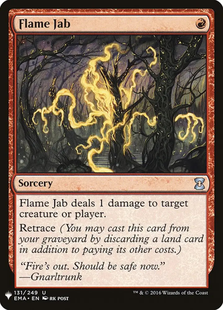 Flame Jab [Mystery Booster] - MTG Single