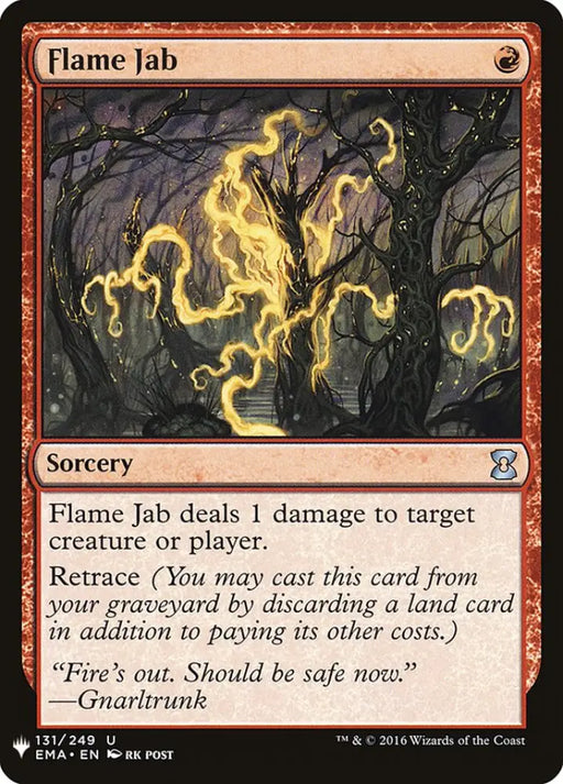 Flame Jab [Mystery Booster] - MTG Single
