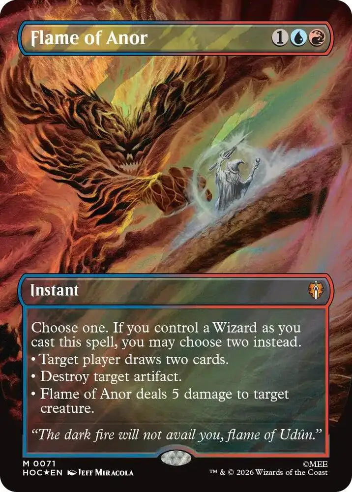 Flame of Anor (Borderless) (Surge Foil) (71) [The Hobbit: Eternal-Legal]
