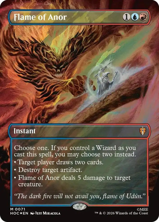 Flame of Anor (Borderless) (Surge Foil) (71) [The Hobbit: Eternal-Legal]