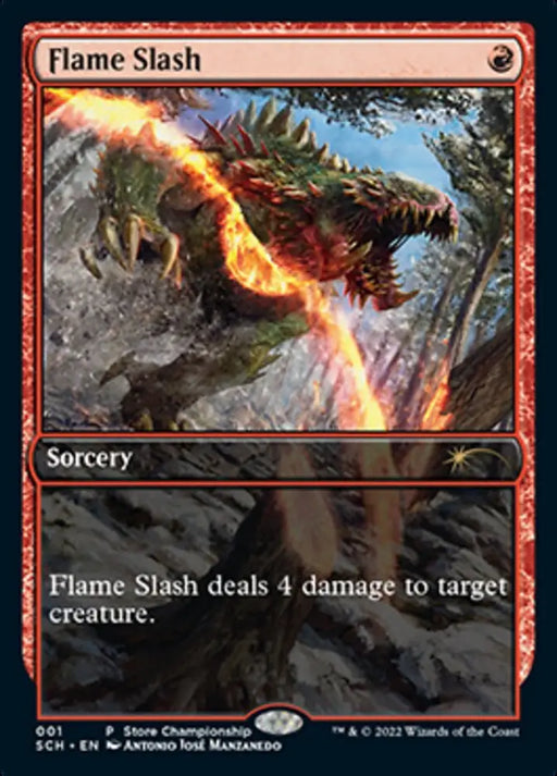 Flame Slash (Extended Art) [Store Championships 2022] - MTG Single