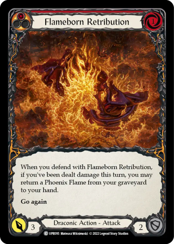 Flameborn Retribution [Uprising] Rainbow Foil - Flesh And Blood Single