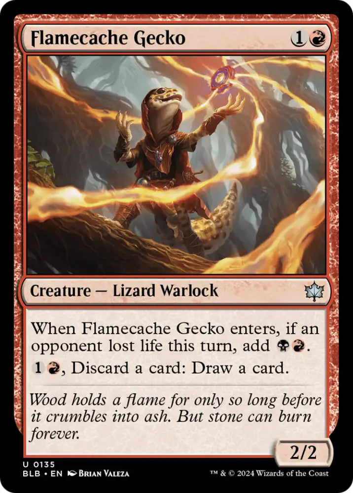 Flamecache Gecko [Bloomburrow] - MTG Single