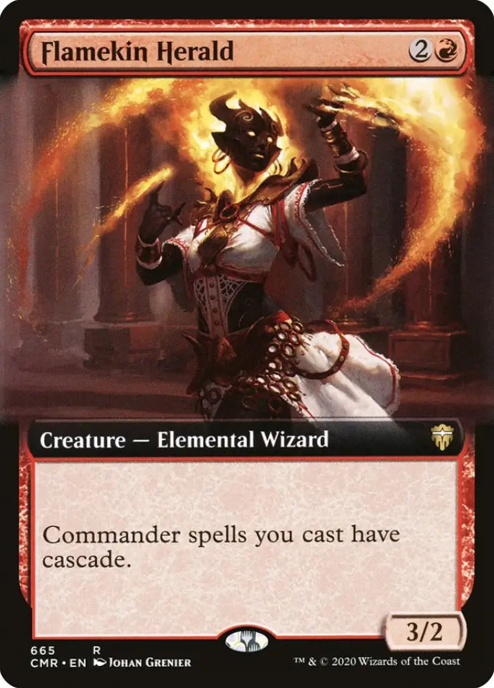Flamekin Herald (Extended Art) [Commander Legends] - MTG Single