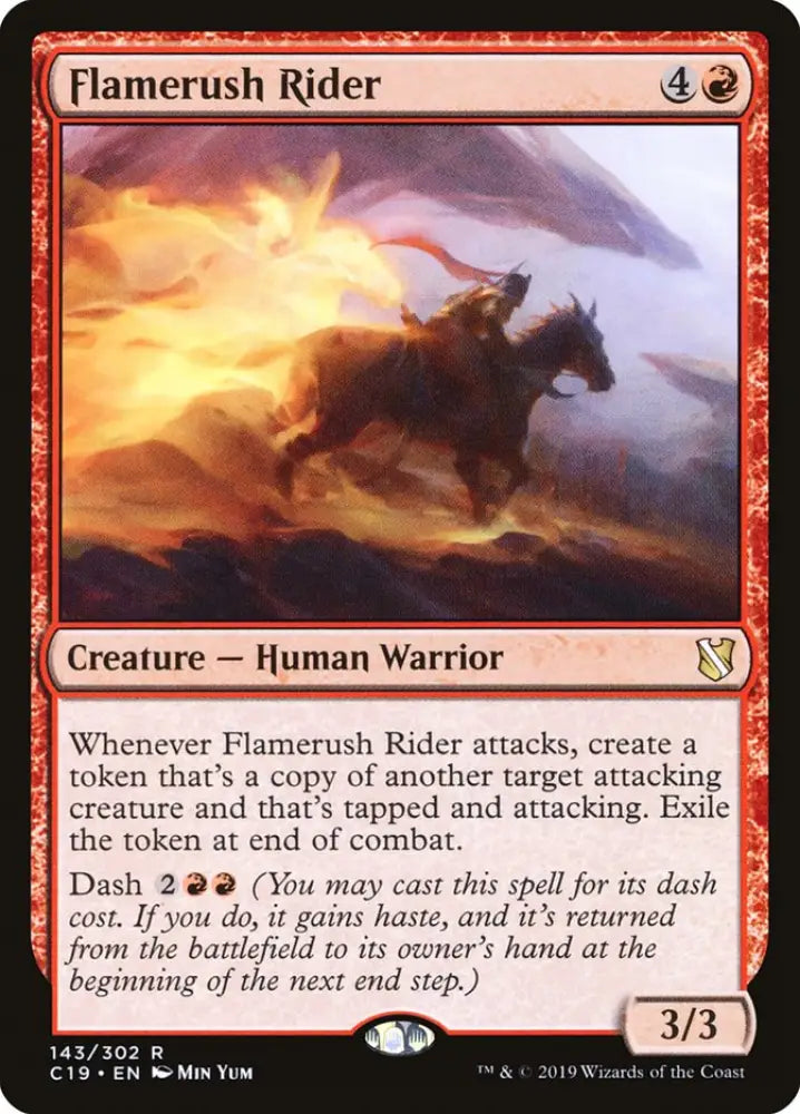 Flamerush Rider [Commander 2019] - MTG Single