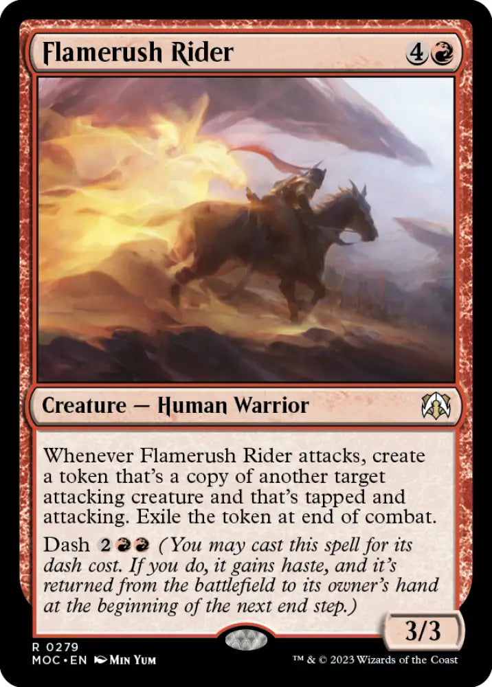 Flamerush Rider [March of the Machine Commander] - MTG Single