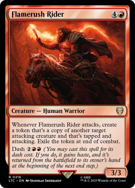 Flamerush Rider [The Lord of the Rings: Tales of Middle-Earth Commander] - MTG Single