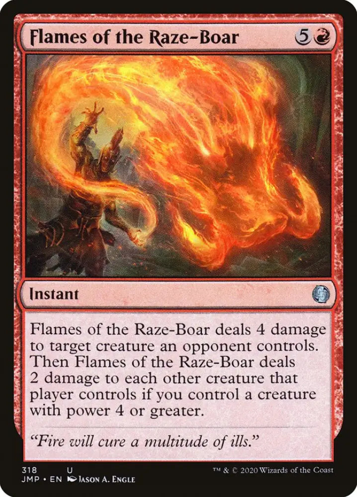 Flames of the Raze-Boar [Jumpstart] - MTG Single