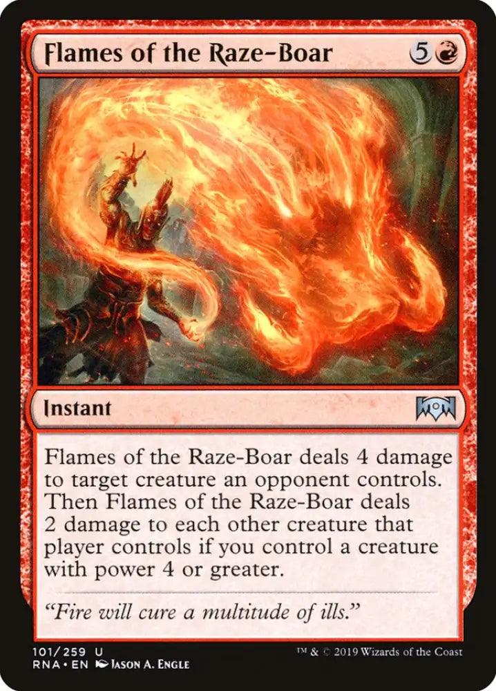 Flames of the Raze-Boar [Ravnica Allegiance] - MTG Single