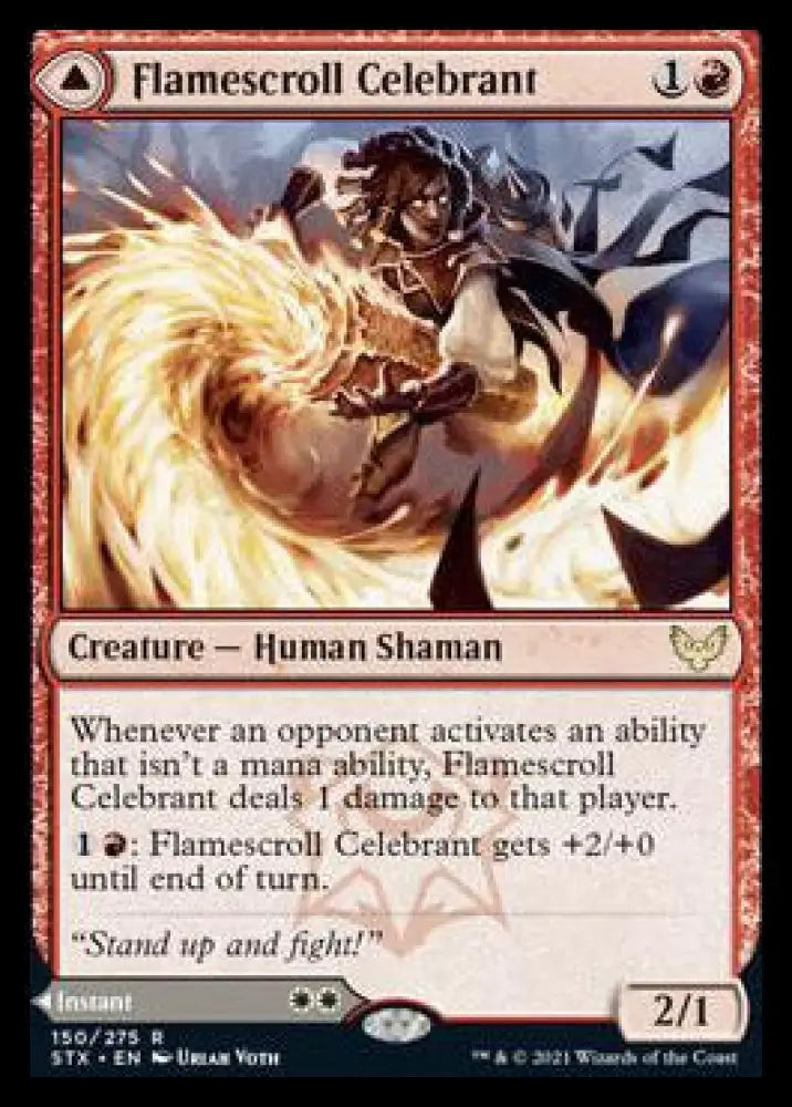 Flamescroll Celebrant // Revel in Silence [Strixhaven: School of Mages] - MTG Single