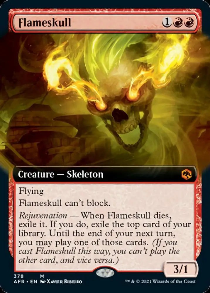 Flameskull (Extended Art) [Dungeons & Dragons: Adventures in the Forgotten Realms] - MTG Single