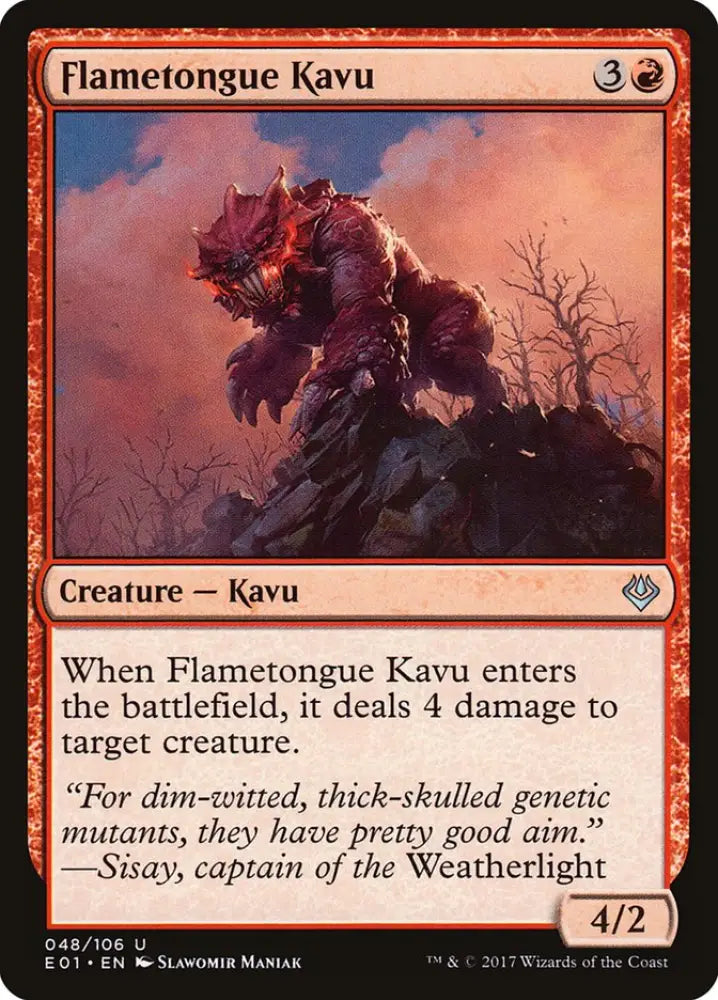 Flametongue Kavu [Archenemy: Nicol Bolas] - MTG Single