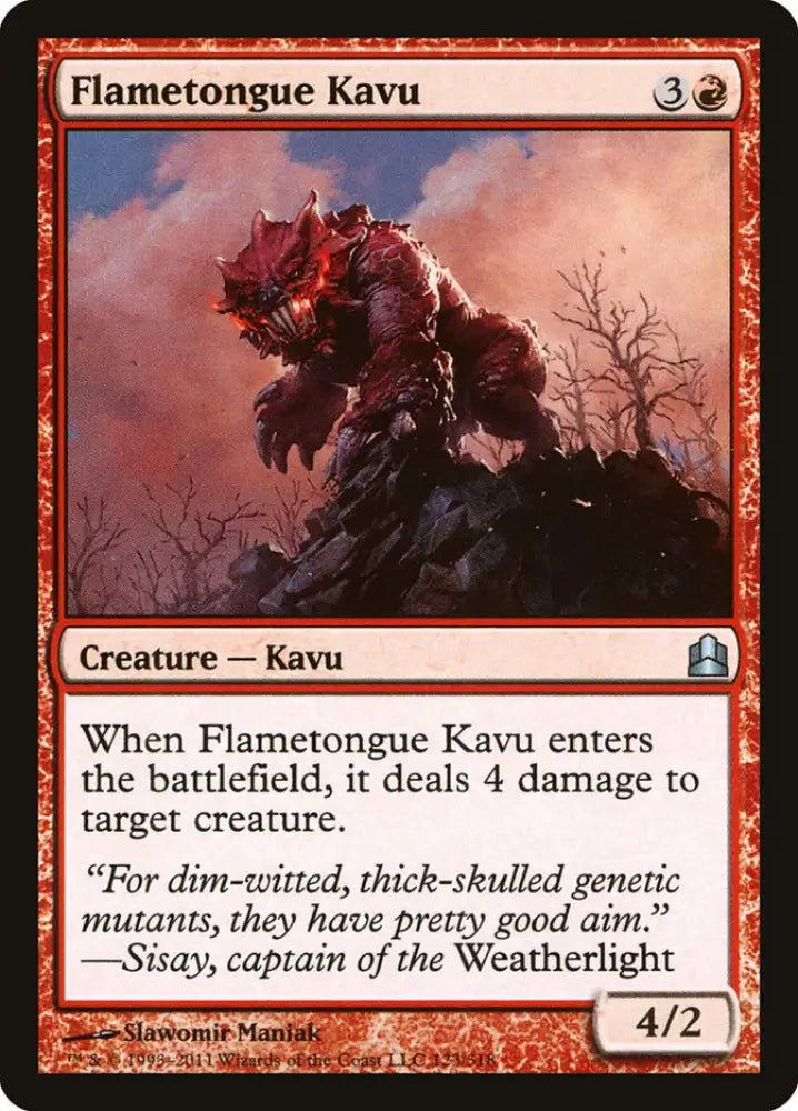 Flametongue Kavu [Commander 2011] - MTG Single