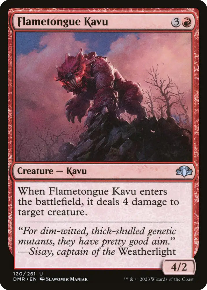 Flametongue Kavu [Dominaria Remastered] - MTG Single