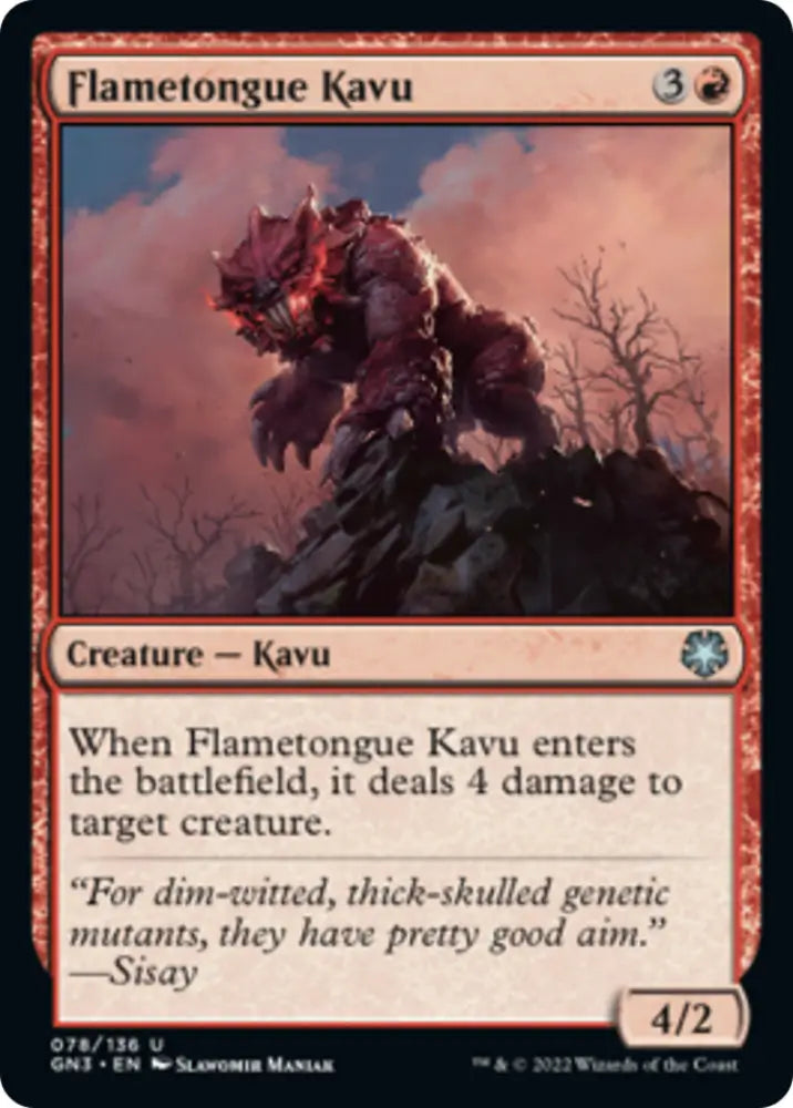 Flametongue Kavu [Game Night: Free-for-All] - MTG Single