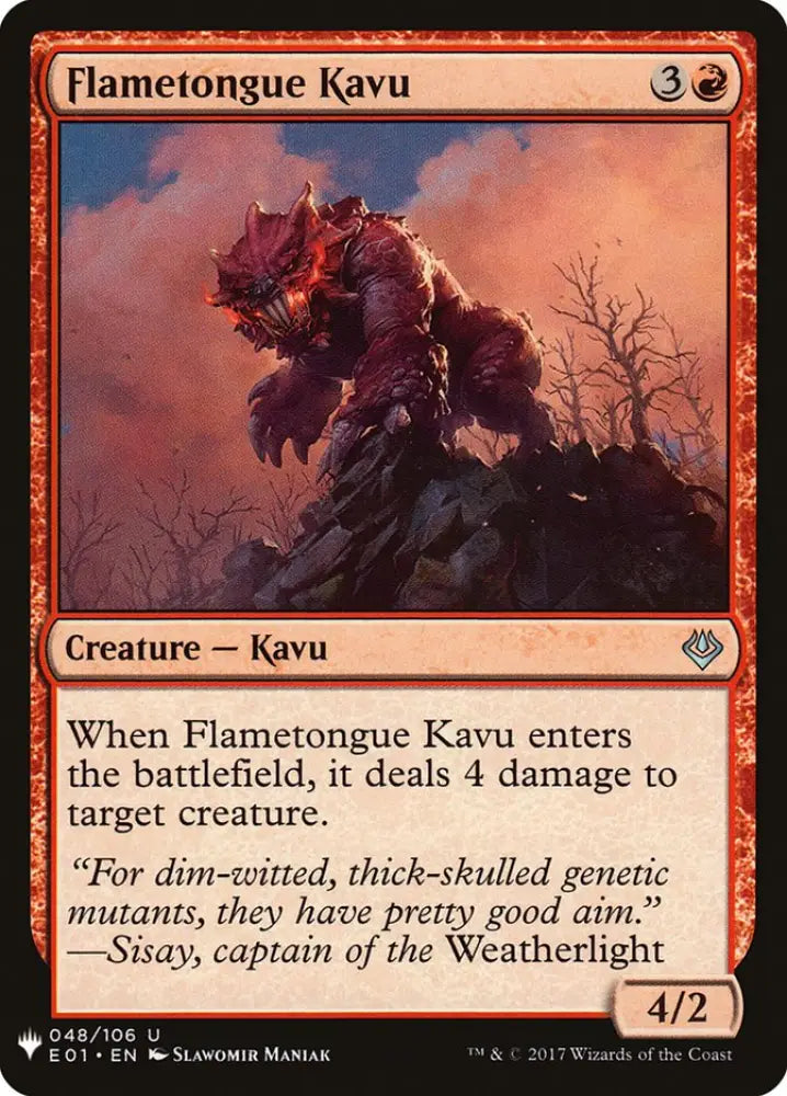 Flametongue Kavu [Mystery Booster] - MTG Single