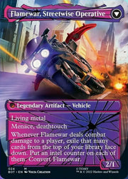 Flamewar Brash Veteran // Flamewar Streetwise Operative (Shattered Glass) [Transformers] - MTG Single