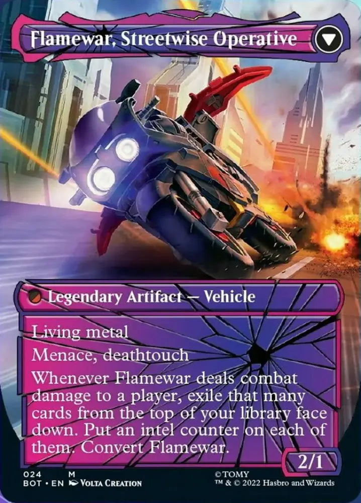 Flamewar Brash Veteran // Flamewar Streetwise Operative (Shattered Glass) [Transformers] - MTG Single