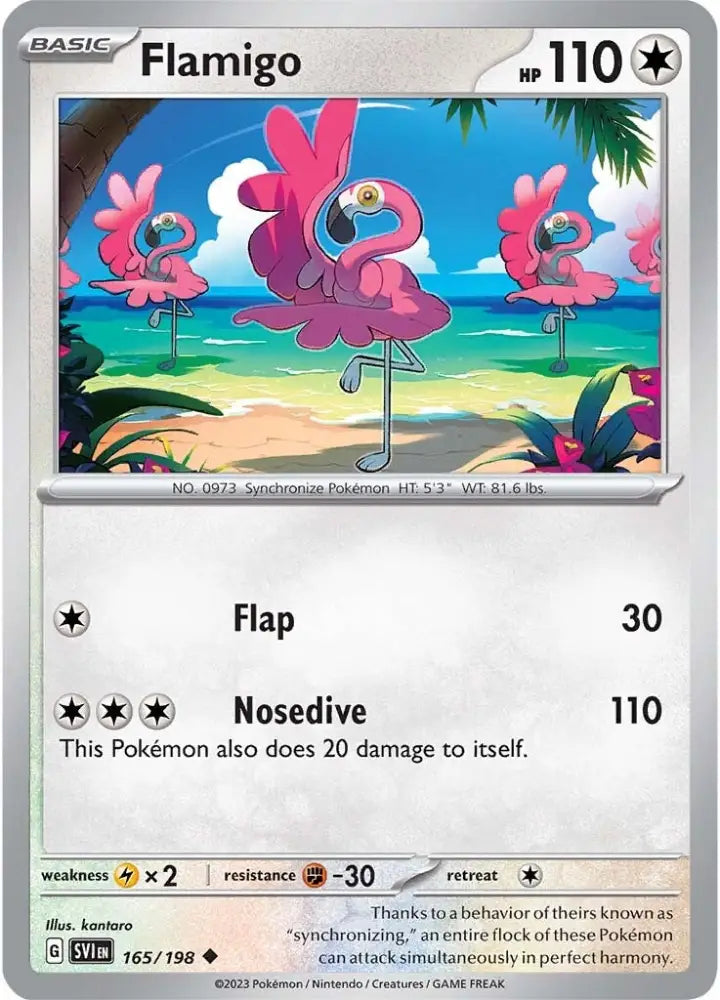Flamigo (165/198) [Scarlet & Violet: Base Set] - Pokemon Single