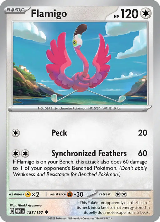 Flamigo (185/197) [Scarlet & Violet: Obsidian Flames] - Pokemon Single