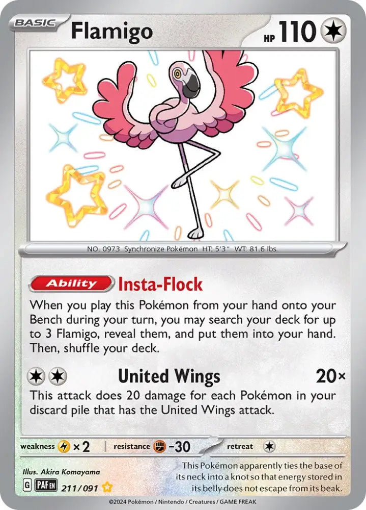 Flamigo (211/091) [Scarlet & Violet: Paldean Fates] - Pokemon Single