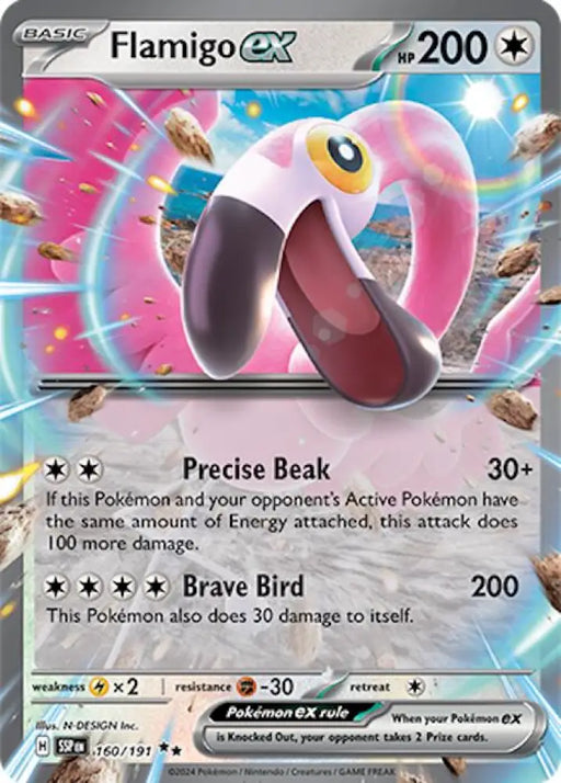 Flamigo ex (160/191) [Scarlet & Violet: Surging Sparks] - Pokemon Single