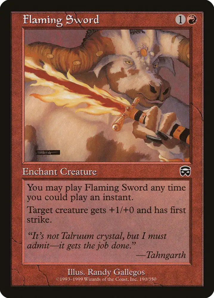 Flaming Sword [Mercadian Masques] - MTG Single